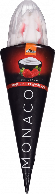 Морозиво Три ведмеді 140/150 г ріжок Monaco Yogurt strawberry