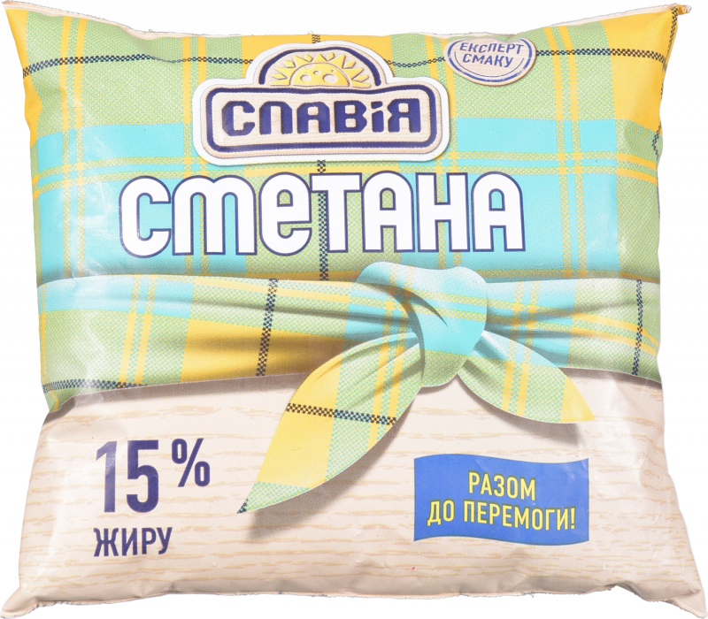 Сметана Славія 15% 350/400 г п/е