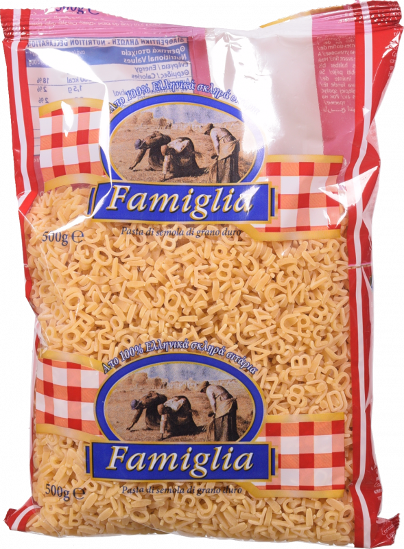 Макарони Famiglia 500 г Алфавіт (Греція) И832