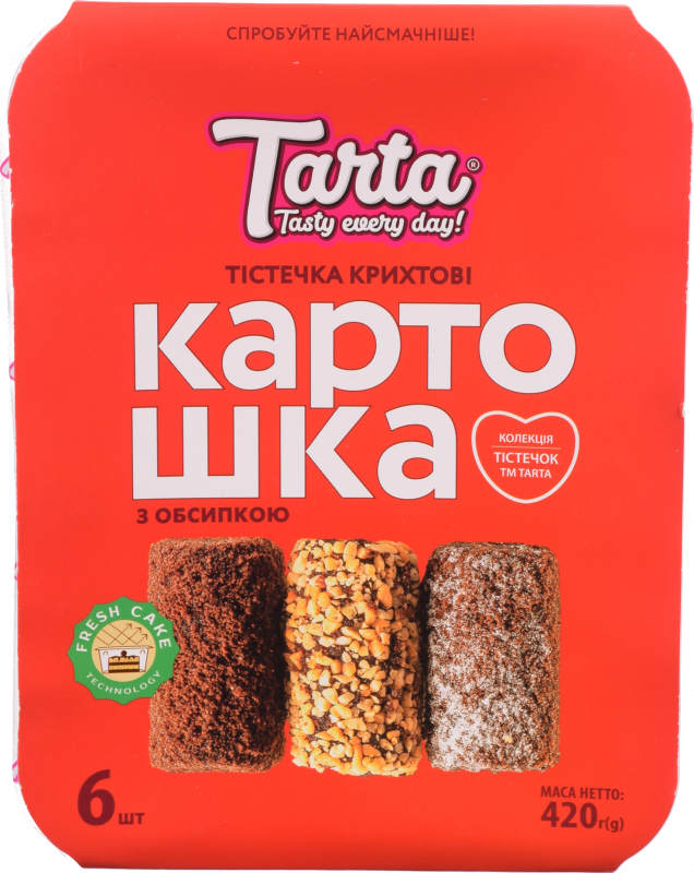 Тістечко Tarta 420 г Картошка з обсипкою