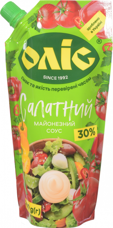 Майонезний соус Оліс 300 г д/пак. Салатний 30%