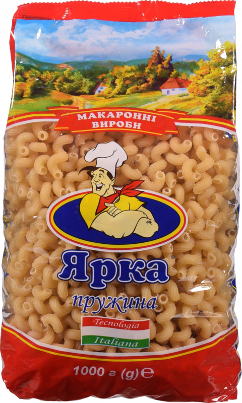 Макарони Ярка 1 кг Пружина рифлена