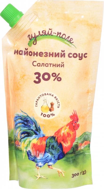 Майонезний соус Гуляй-поле 30% 300/350 г д/пак. Салатний