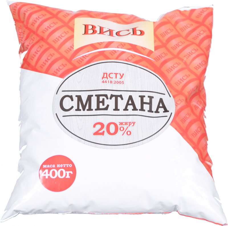 Сметана Вись 20% 350/400 г п/е