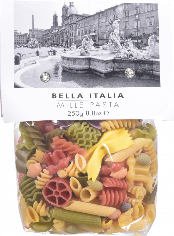 Макарони Bella Italia 250 г Асорті кольорове (Італія)