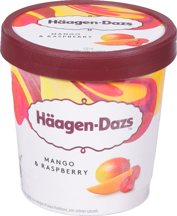 Морозиво Haagen-Dazs манго та малина 460 мл (Франція) И838