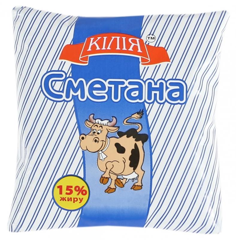 Сметана Кілія 15% 400 г п/е