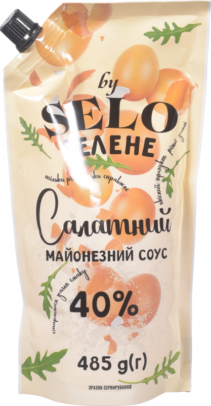 Майонезний соус Selo Зелене 485 г д/пак. Салатний 40%