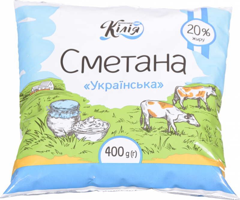 Сметана Кілія 20% 400 г п/е