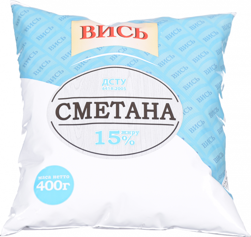 Сметана Вись 15% 350/400 г п/е