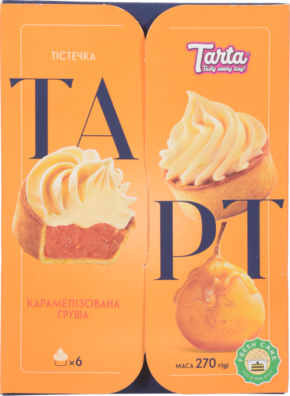 Тістечко Tarta 270 г Тарт Карамелізована груша