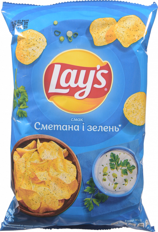 Чіпси Lays 60/71 г сметана та зелень