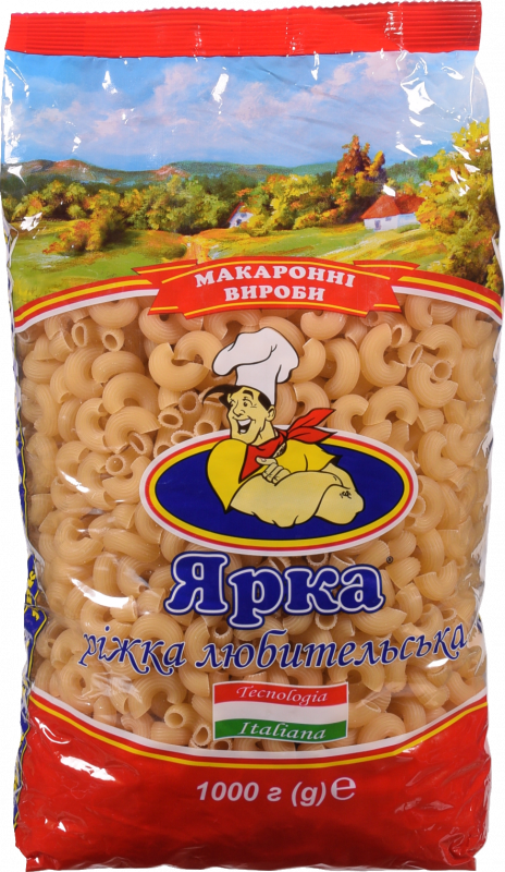 Макарони Ярка 1 кг Ріжка рифлена