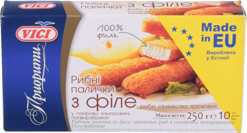 Палички рибні Vici 250 г з філе