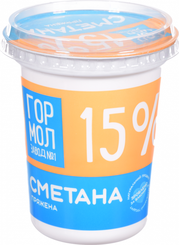 Сметана ГМЗ 15% 400 г пряжена