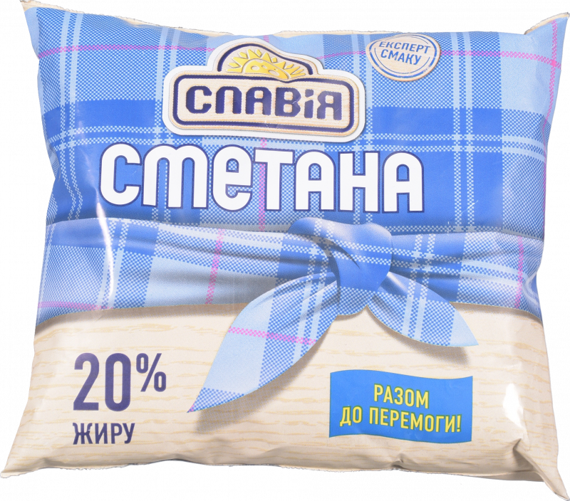 Сметана Славія 20/21% 350/400 г п/е