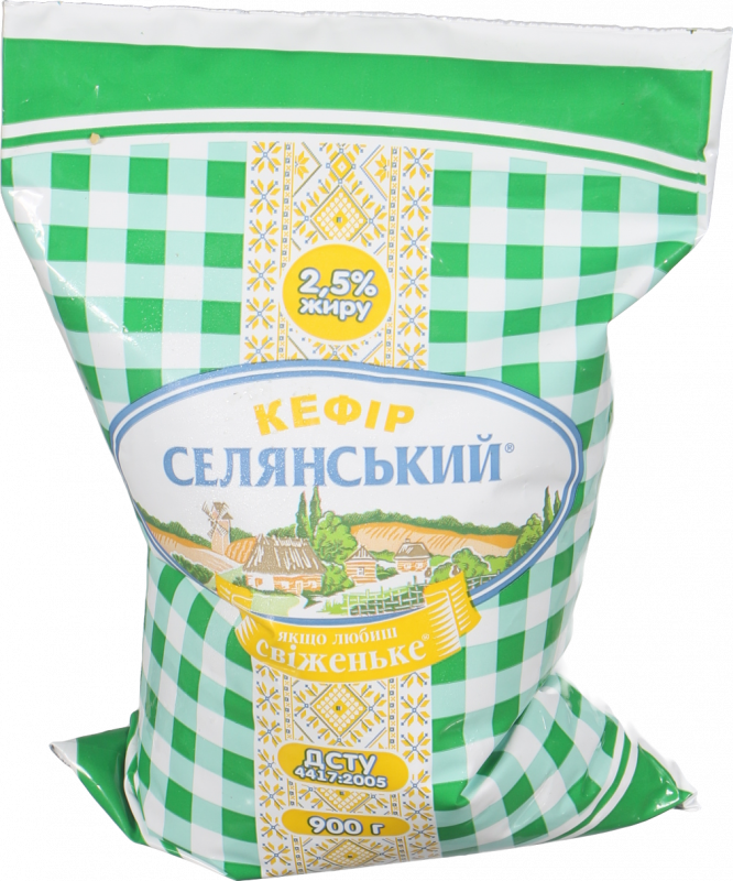 Кефір Селянський 2,5% 900 г п/е