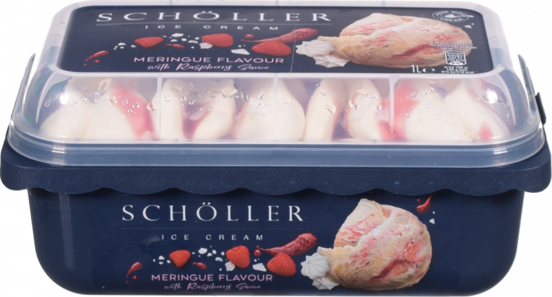 Морозиво Scholler 571 г Меренга з малиновим соусом