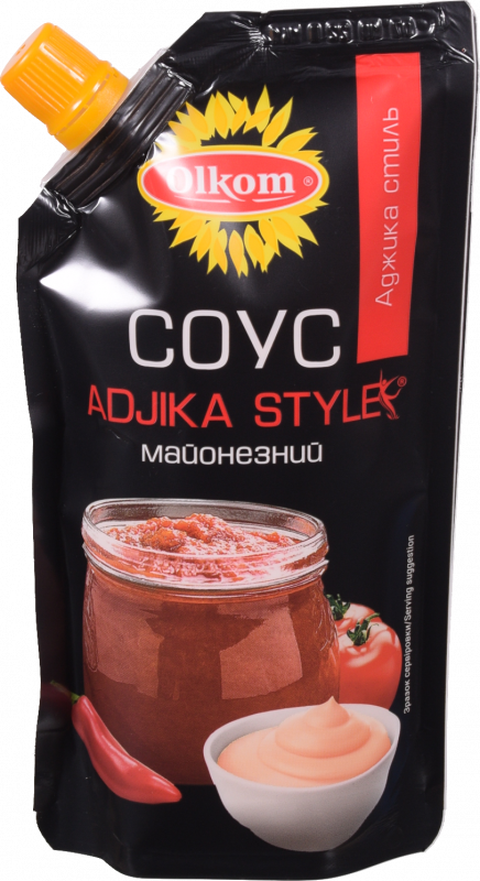 Майонезний соус Олком 50% 180 г д/пак Adjika style