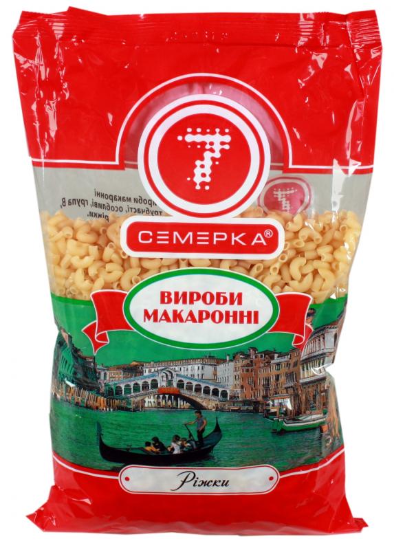 Макарони "7" 900 г Ріжка гладка