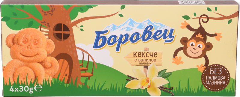 Бісквіт Borovets 120 г з ванільною начинкою (Болгарія) И216