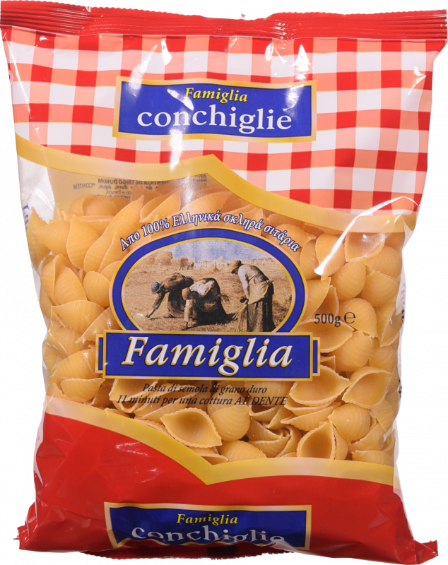 Макарони Famiglia 500 г Conchiglie/мушлі (Греція)И135